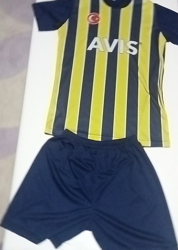 Erkek Sarı Lacivert Baskılı Kısa Kollu Fenerbahçe Forma Takımı - Görsel 5