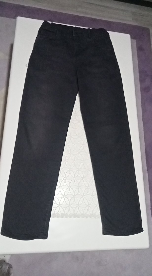 Erkek Çocuk Siyah Regular Fit Likralı Denim Pantolon - Görsel 3