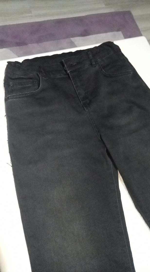 Erkek Çocuk Siyah Regular Fit Likralı Denim Pantolon - Görsel 2