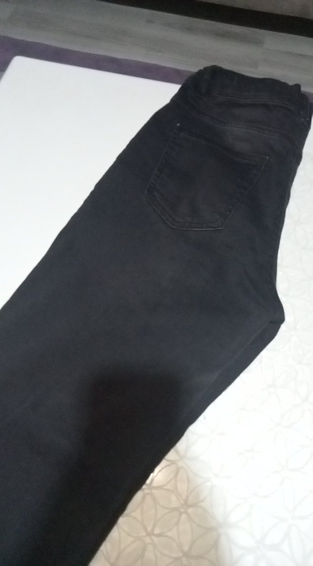 Erkek Çocuk Siyah Regular Fit Likralı Denim Pantolon - Görsel 4