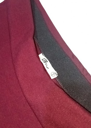 Bordo Yırtmaçlı Mini Midi Kalem Etek - Görsel 5