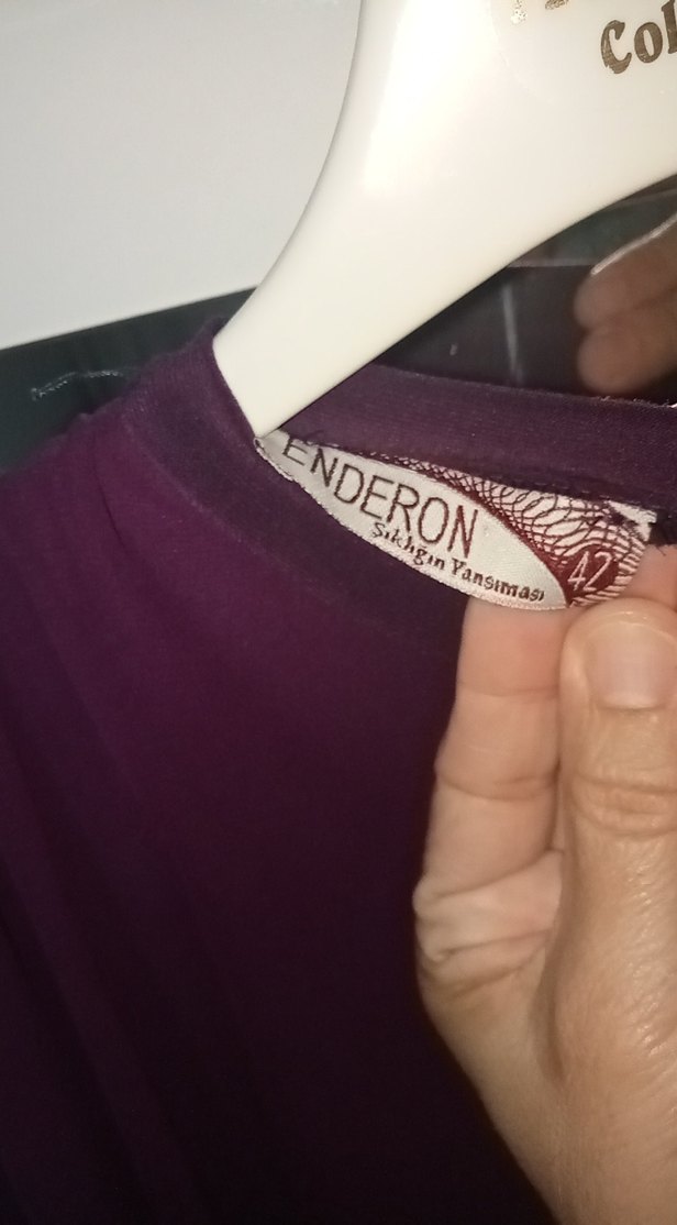 Mor Uzun Kollu Elbise Tulum - Görsel 4