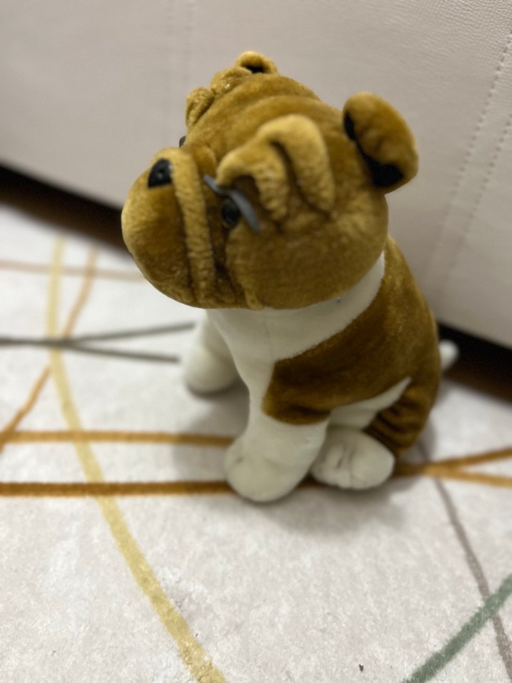 24 cm Pastel Kahverengi Peluş Oyuncak Köpek - Görsel 4