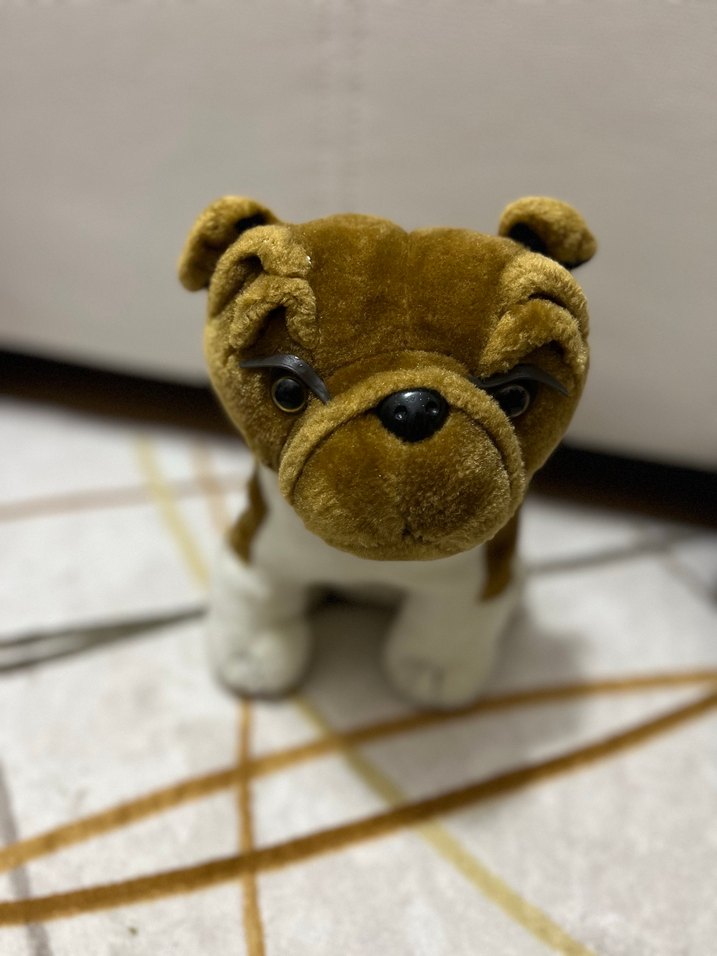 24 cm Pastel Kahverengi Peluş Oyuncak Köpek - Görsel 3