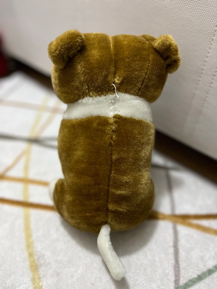 24 cm Pastel Kahverengi Peluş Oyuncak Köpek - Görsel 2