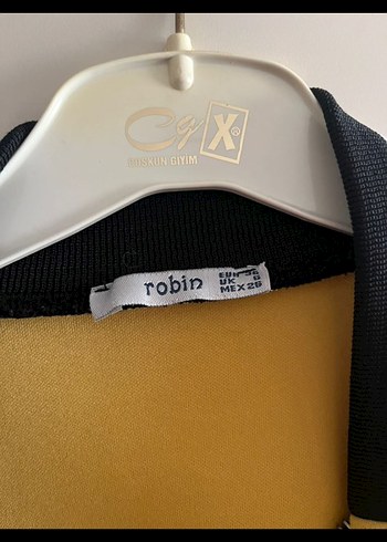 Sarı Siyah Çizgili Kadın Spor Ceket - Görsel 8