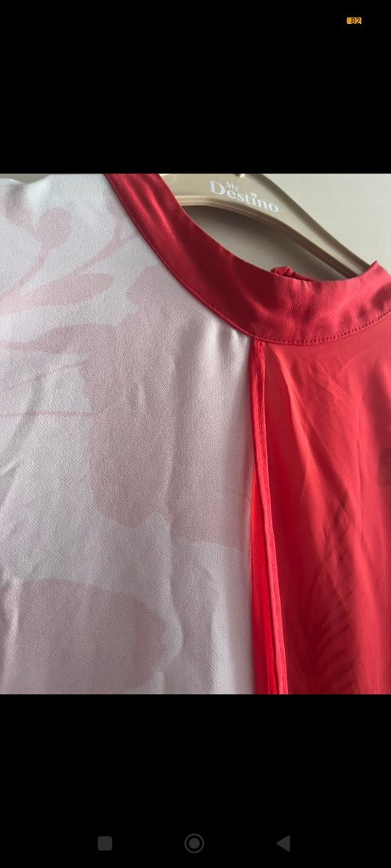 Uzun Kollu, Baskılı, Kırmızı Kadın Elbise - Görsel 5