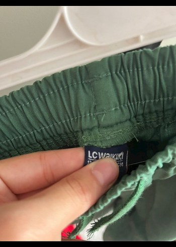 Keten Loose Fit Koyu Yeşil Şort - Görsel 5