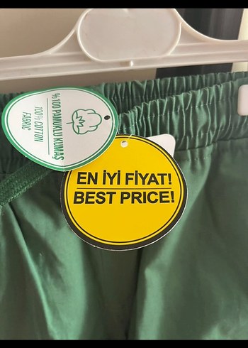 Keten Loose Fit Koyu Yeşil Şort - Görsel 6