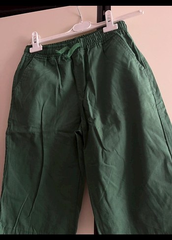 Keten Loose Fit Koyu Yeşil Şort - Görsel 2