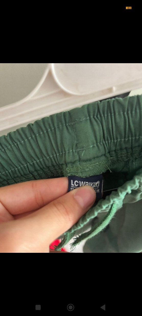 Keten Loose Fit Koyu Yeşil Şort - Görsel 5