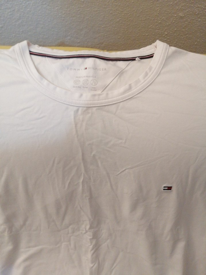 Tommy Hilfiger Erkek Beyaz Stretch Tişört XL - Görsel 2