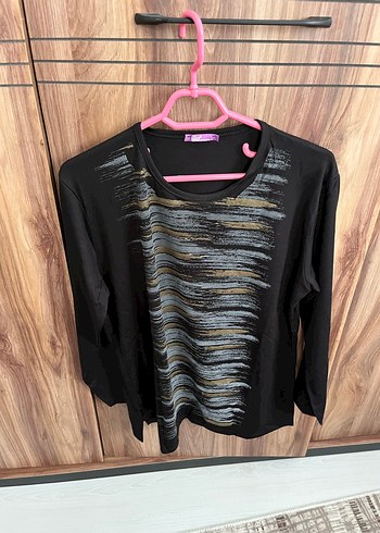 Siyah Uzun Kollu Salaş Tunik Bluz - Görsel 3