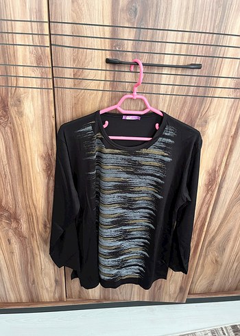 Siyah Uzun Kollu Salaş Tunik Bluz - Görsel 2