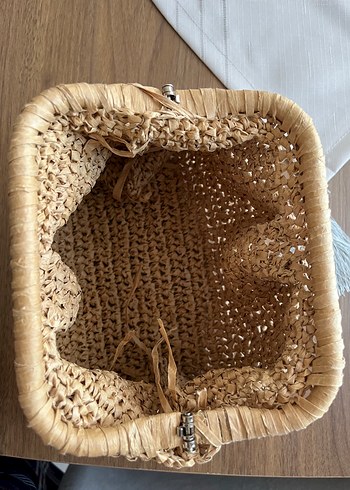 Beden Rafya ip 19 cm burs Kadın Portföy Çanta
