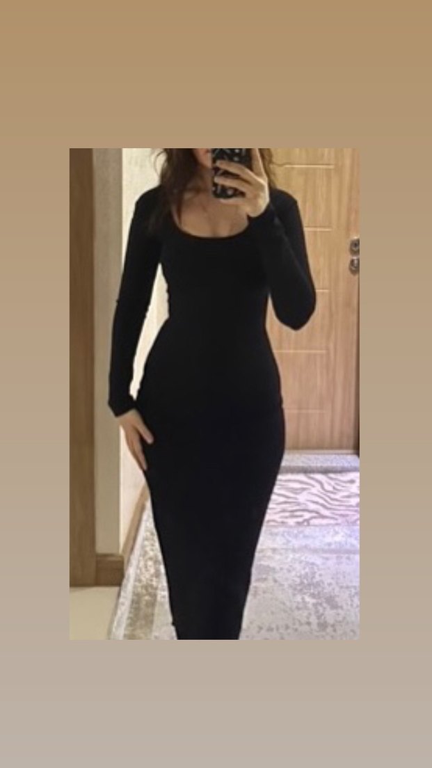 Zara Siyah Uzun Elbise - Görsel 2