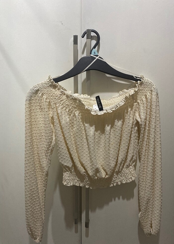 Kayık yaka bluz - Görsel 2