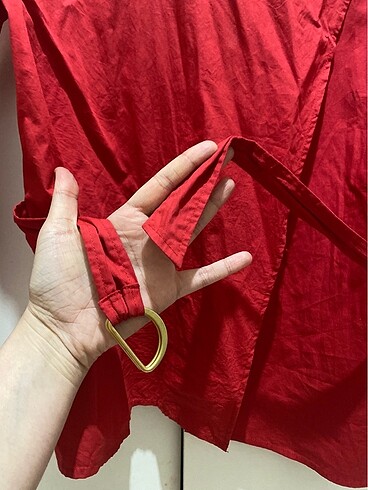 ZARA kırmızı gömlek - Görsel 4