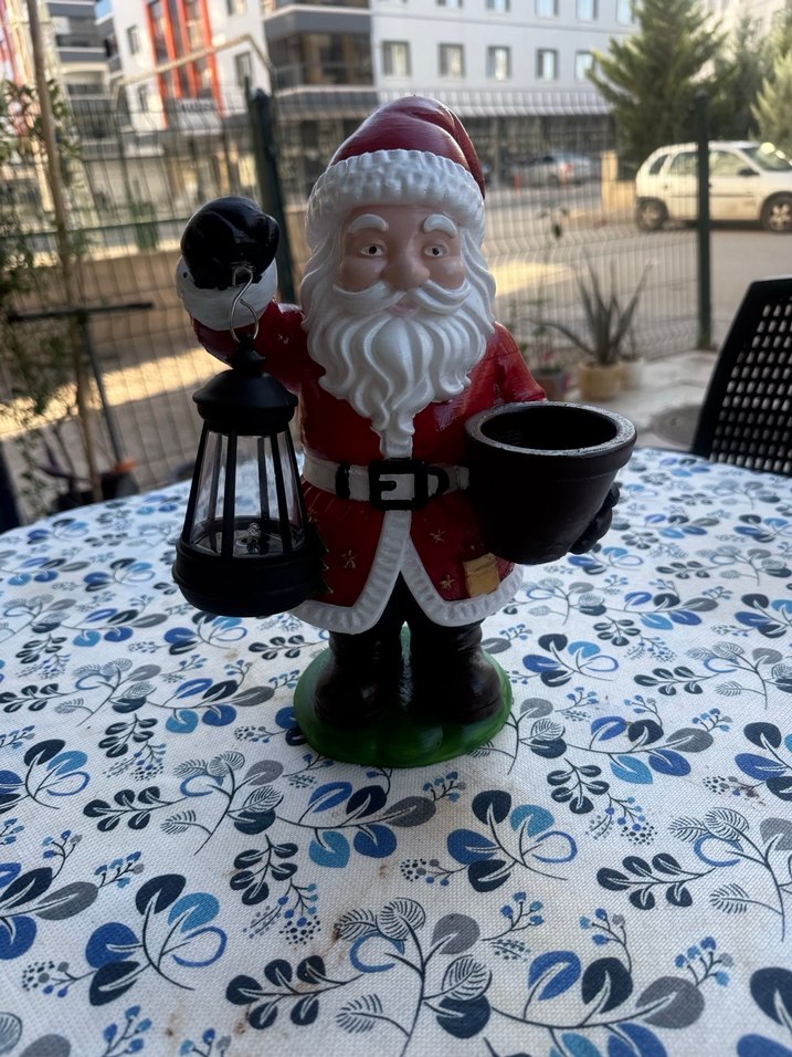 Karanlıkta Parlayan Noel Baba Figürü 30 cm - Görsel 2