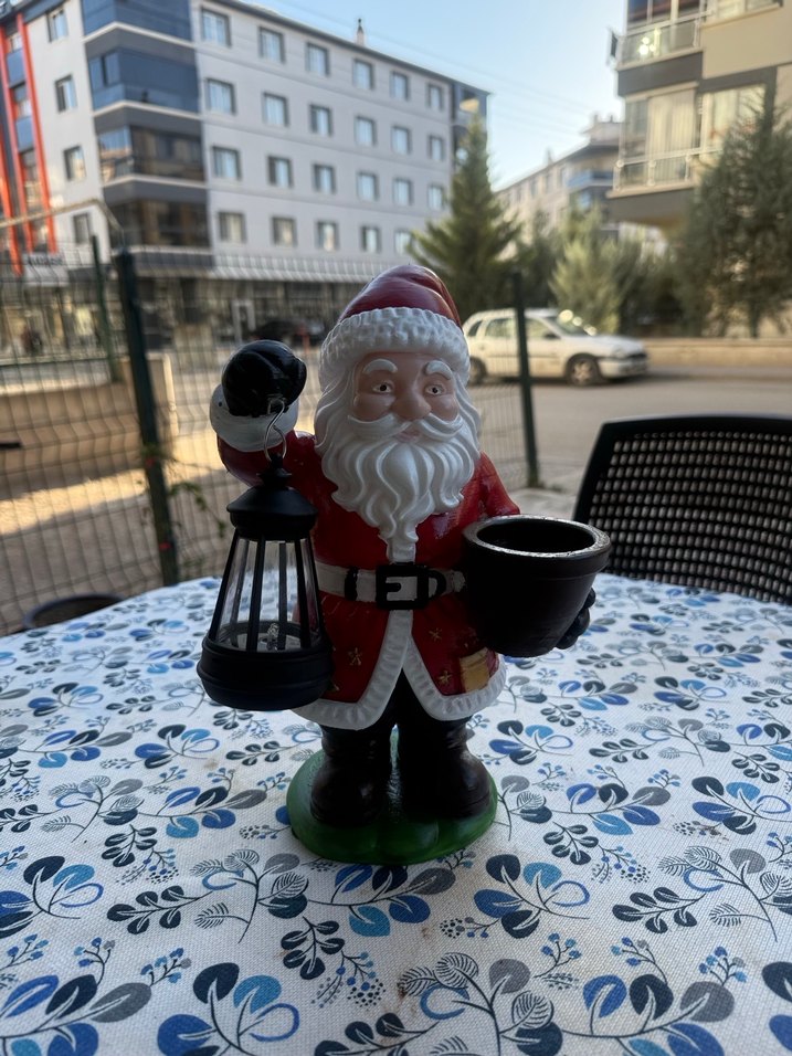 Karanlıkta Parlayan Noel Baba Figürü 30 cm - Görsel 3