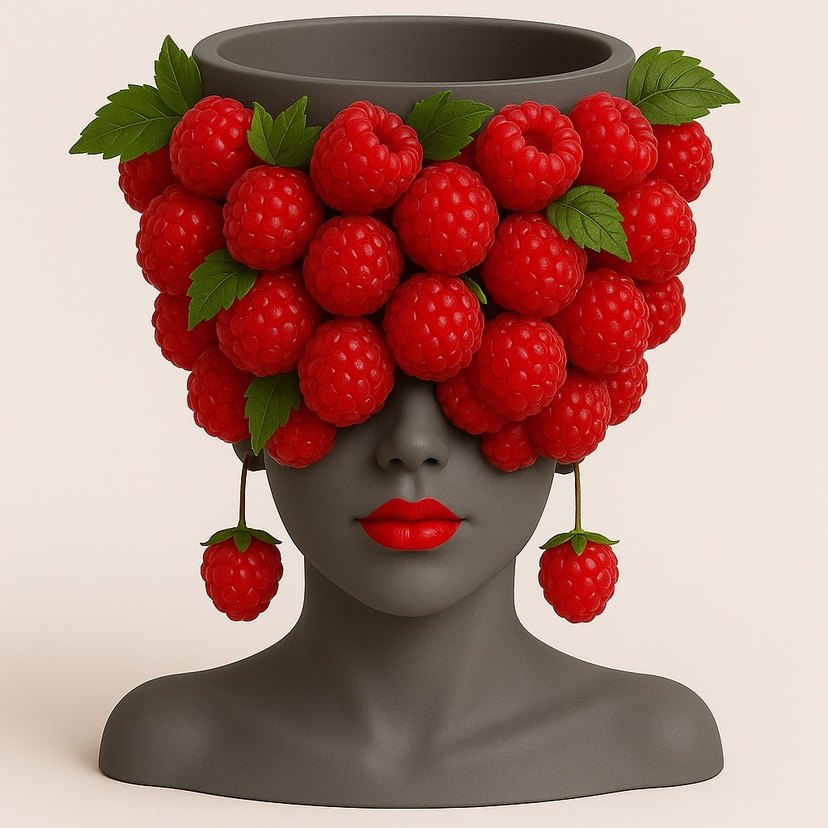 Ahşap Mavi Gri Yüz Saksı - Görsel 2