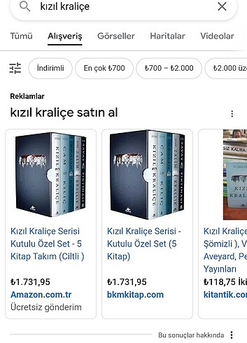 Beden Kızıl kraliçe serisi 5 li