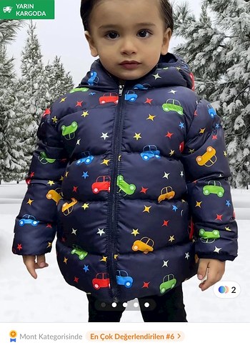 Erkek Çocuk Kapüşonlu Mont