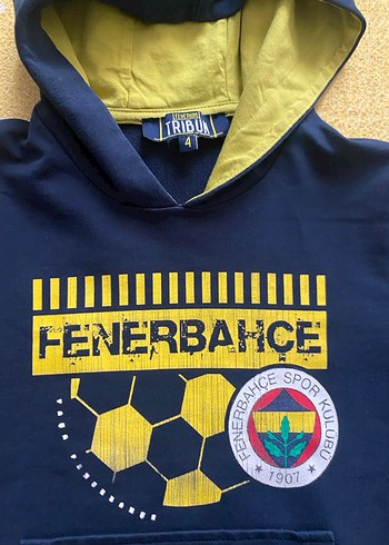 4 Yaş Beden Fenerbahçe Kapüşonlu Erkek Sweatshirt