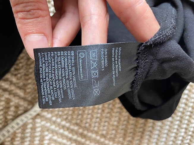 s Beden siyah Renk H&M Askılı Elbise
