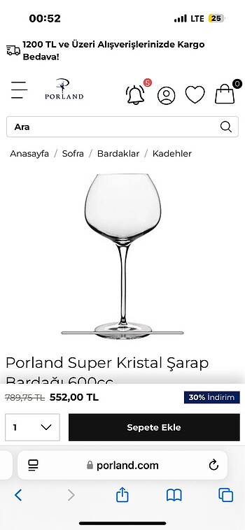 Porland şarap kadehi?
