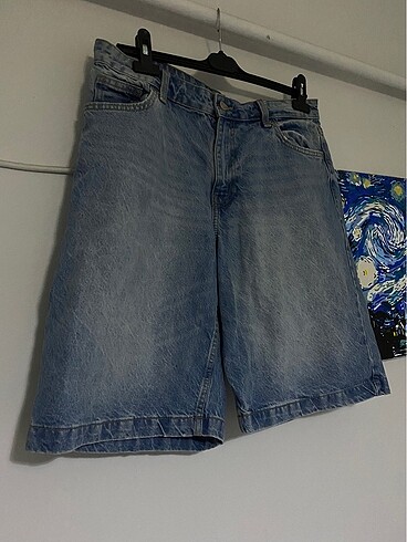 l Beden bol denim bermuda şort