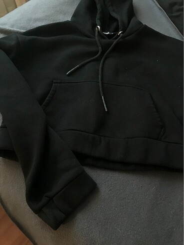 l Beden siyah Renk Crop sweatshirt