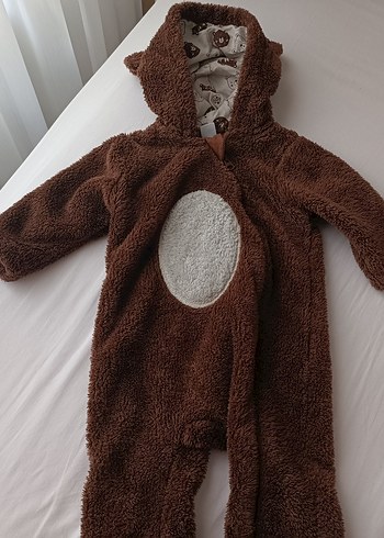 Kürklü Kapüşonlu Bebek Tulumu - Görsel 5