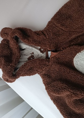 Kürklü Kapüşonlu Bebek Tulumu - Görsel 6