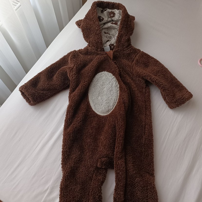 Kürklü Kapüşonlu Bebek Tulumu - Görsel 5