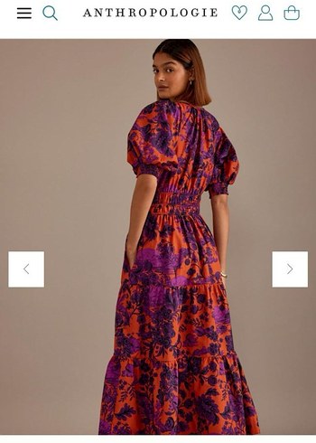 Anthropologie anthropologie uzun elbise
