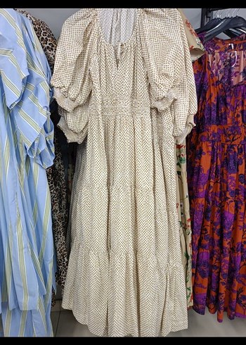 xl Beden beyaz Renk anthropologie uzun elbise