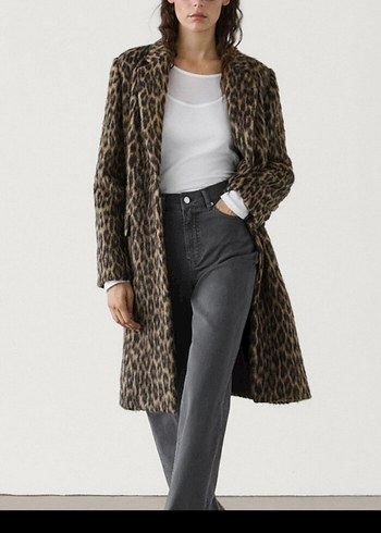 massimo dutti leopar desenli kaban