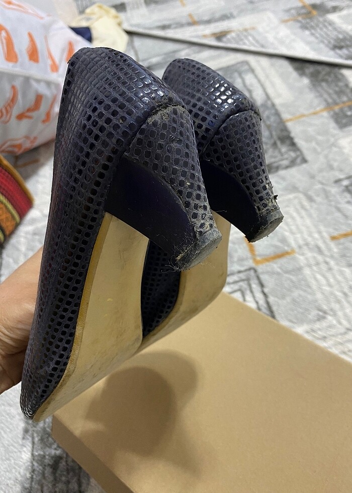 Lacivert deri ayakkabı - Görsel 2