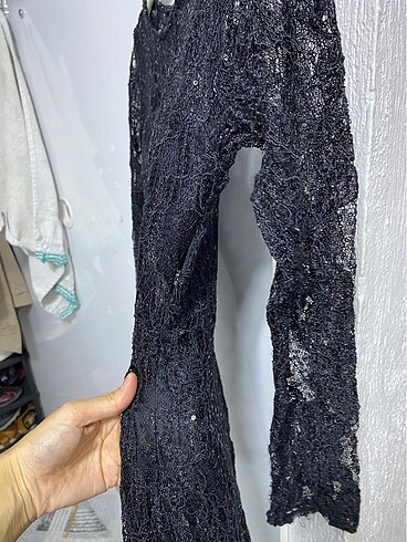 Siyah balık elbise - Görsel 2