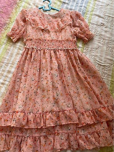 Kız çocuk şifon elbise - Görsel 7