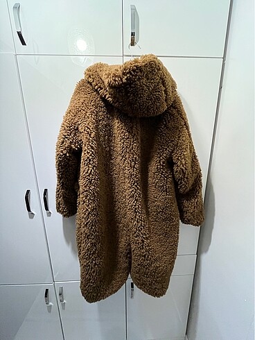 m Beden kahverengi Renk Pull&Bear kahverengi uzun peluş kürk