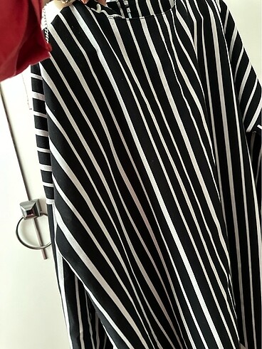 Tunik siyah beyaz çizgili - Görsel 2