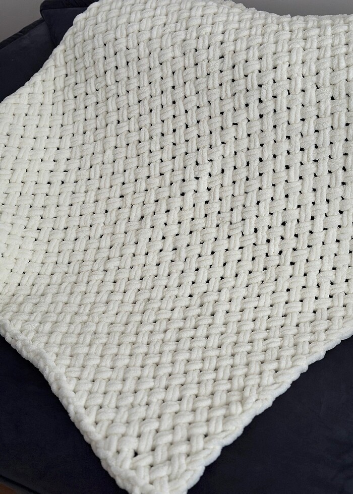 Peluş bebek battaniyesi krem - Görsel 2