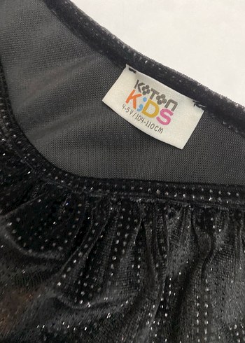 Siyah,simli Tek Kollu Kız çocuk Bluz - Görsel 3