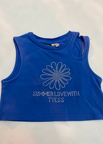 Kız Çocuk Mavi Payetli  crop - Görsel 3