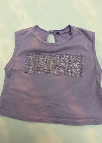 Kız Çocuk Payetli Mor Kolsuz Bluz - Görsel 2