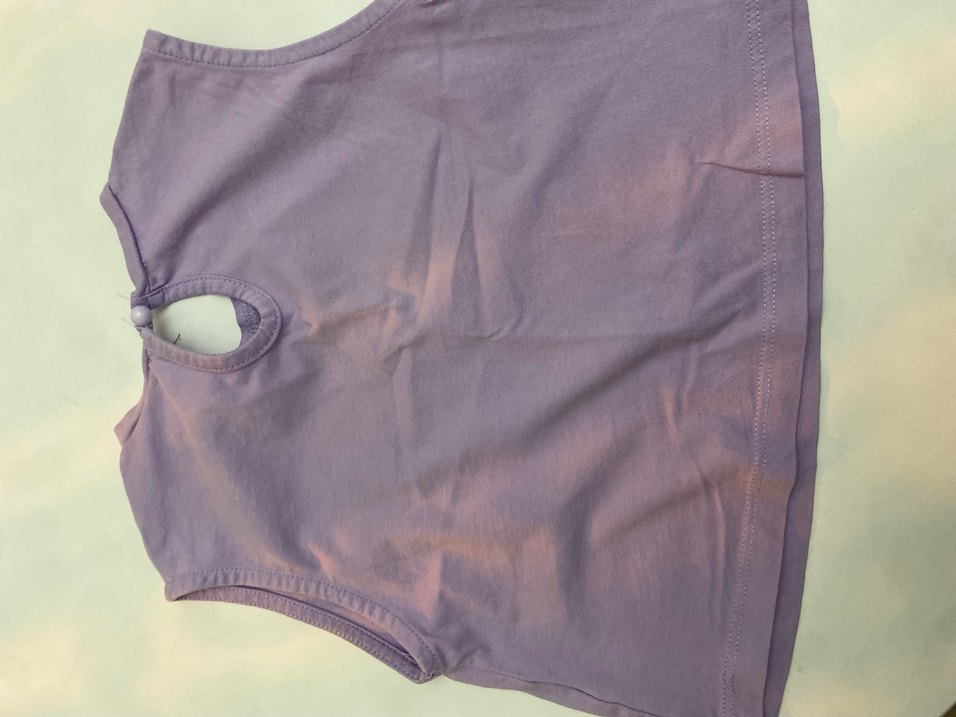 Kız Çocuk Payetli Mor Kolsuz Bluz - Görsel 3