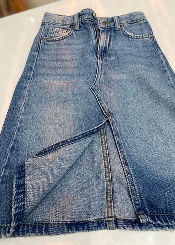 Mavi Denim Midi Etek Jean - Görsel 3