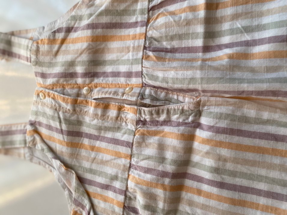 Hm Kız Çocuk Çizgili Keten Askılı Tulum - Görsel 4